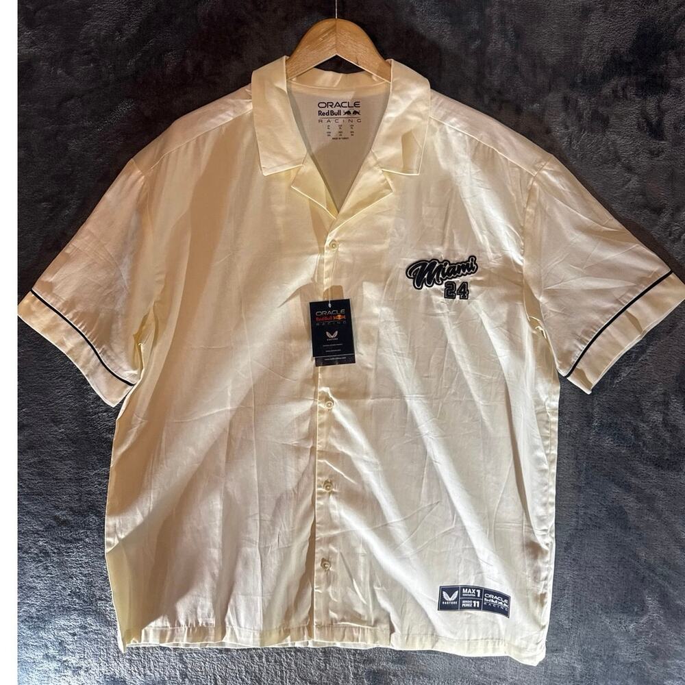 Red Bull Racing F1 Miami GP Resort Shirt XL NWT Castore Verstappen Perez 2024